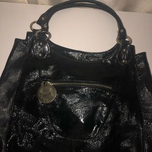 Fabulous Charles David black patent leather tote